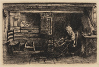 KG 09403
<br/>
Vertrek met bedstee in een woning
<br/>
<em>Israels, Jozef (1824-1911)</em>